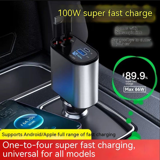 Hydra - Retractable Universal One-to-four Super Fast Charger